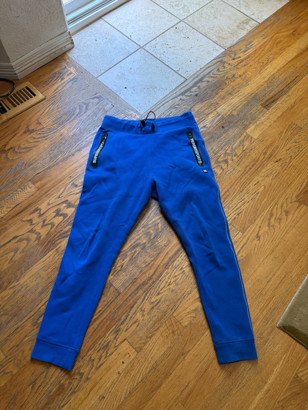 SUPERDRY blue large Sweatpants with Zipper Pockets